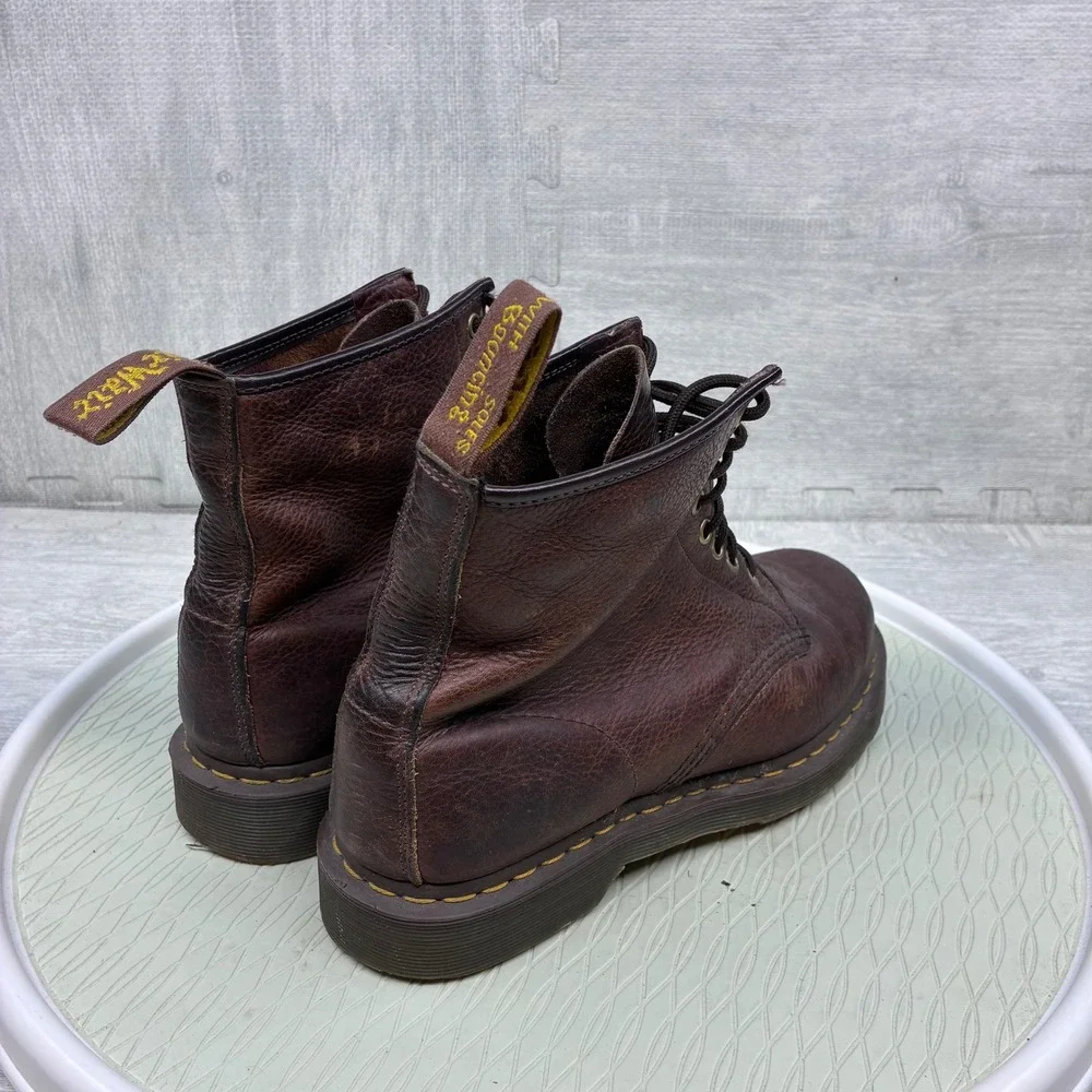 Dr. Martens 1460 Boots Mens 9 Brown Leather Lace Up Combat 11822